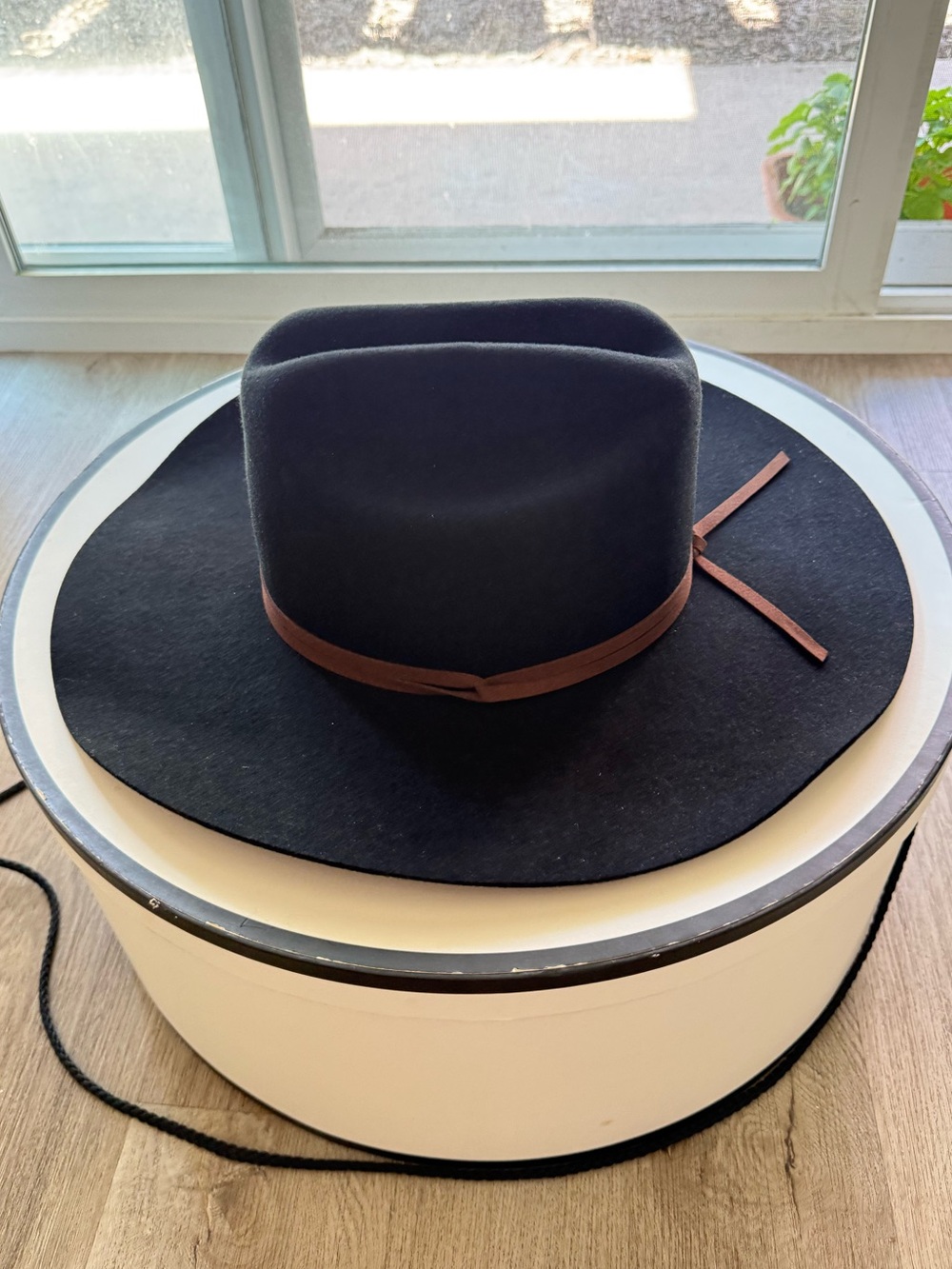 lack of color wilder black western flicked edge cowboy wool hat size large NEW
